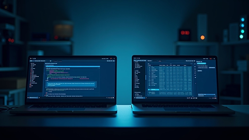 Comparison visualization showing classical computer versus quantum computer processing speeds and capabilities side by side